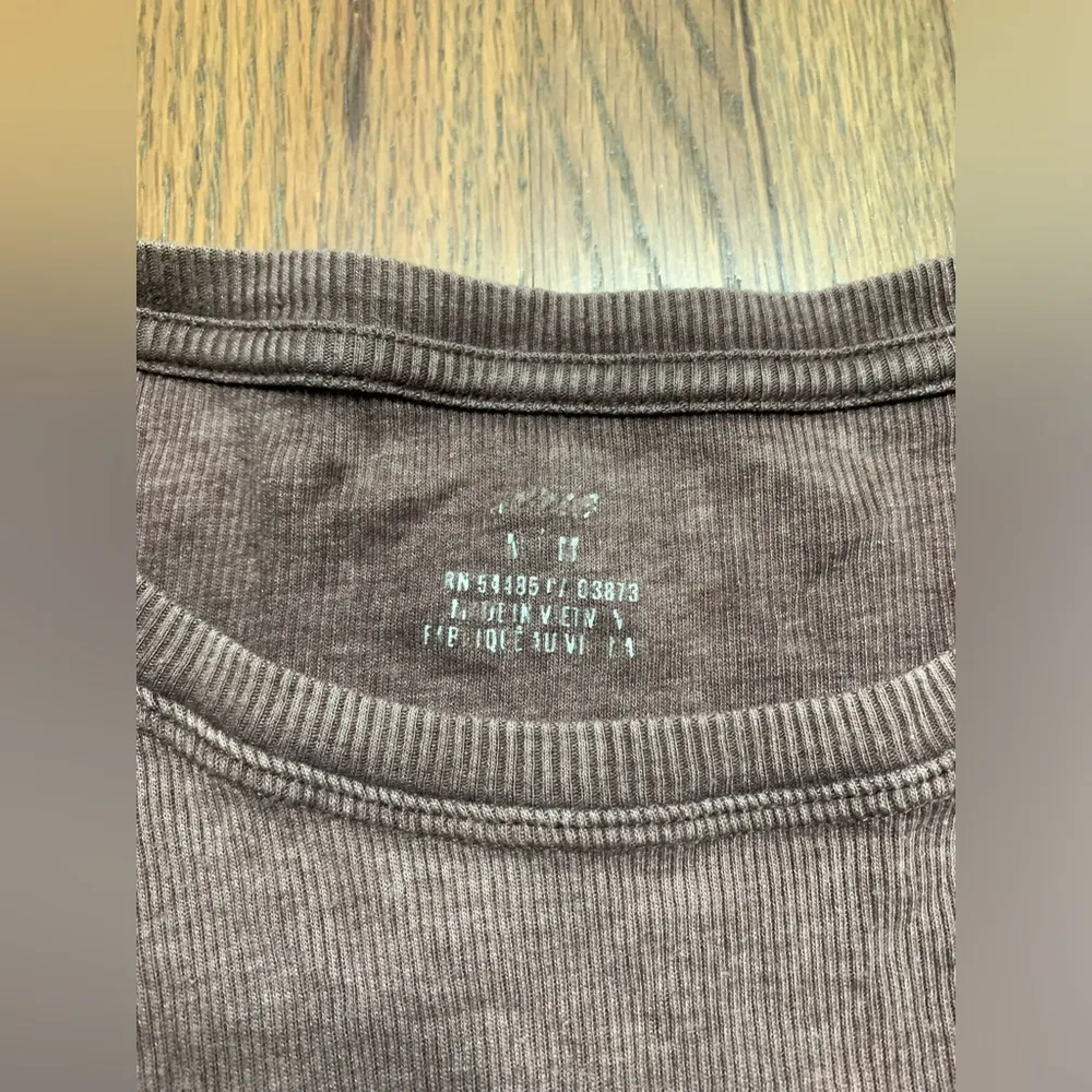 Aerie cropped scalloped ribbed tee medium - Image 5