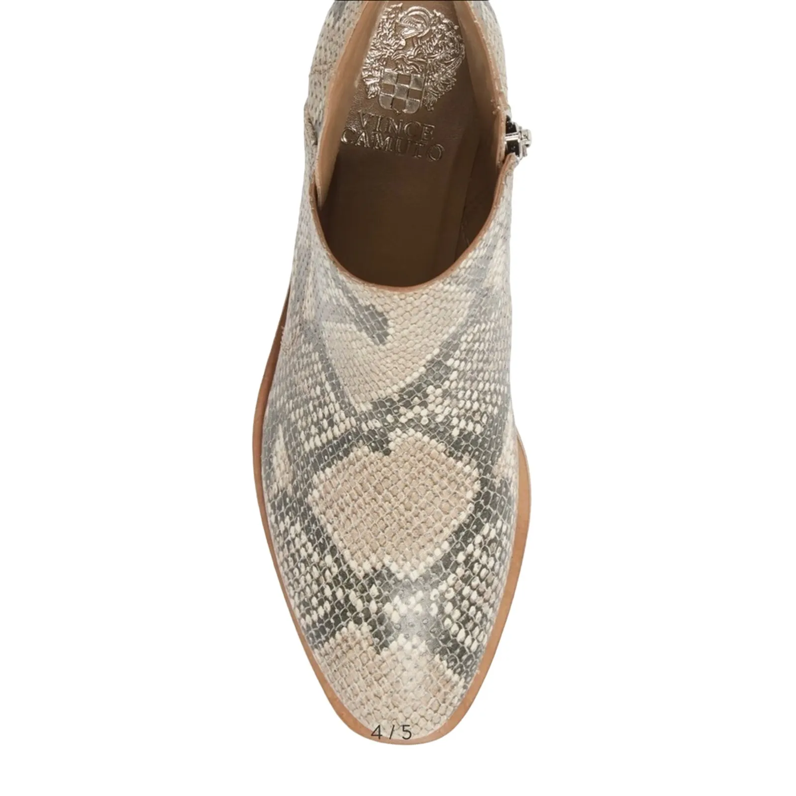 Vince Camuto Arendara Warm Roccia Snake Print Leather Booties Size 6.5M New - Image 4