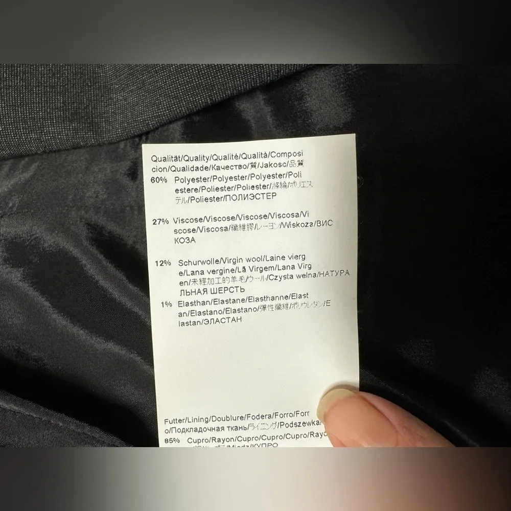 Hugo Boss Wool Blend Blazer Suit Jacket 2 Button Office Career Luxe Size 8 - Image 11