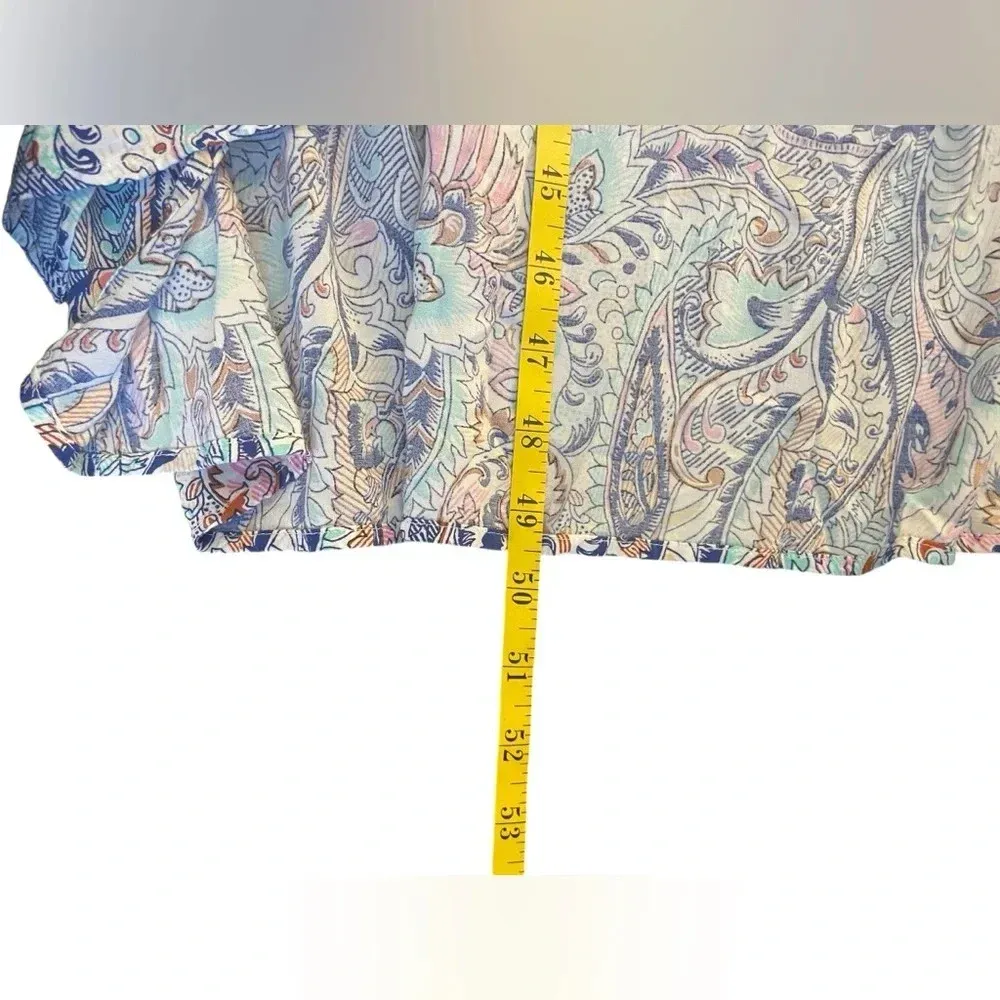 Victoria’s Secret Lightweight Navy Blue‎ Paisley Robe With Tie & Tassels Small - Image 7