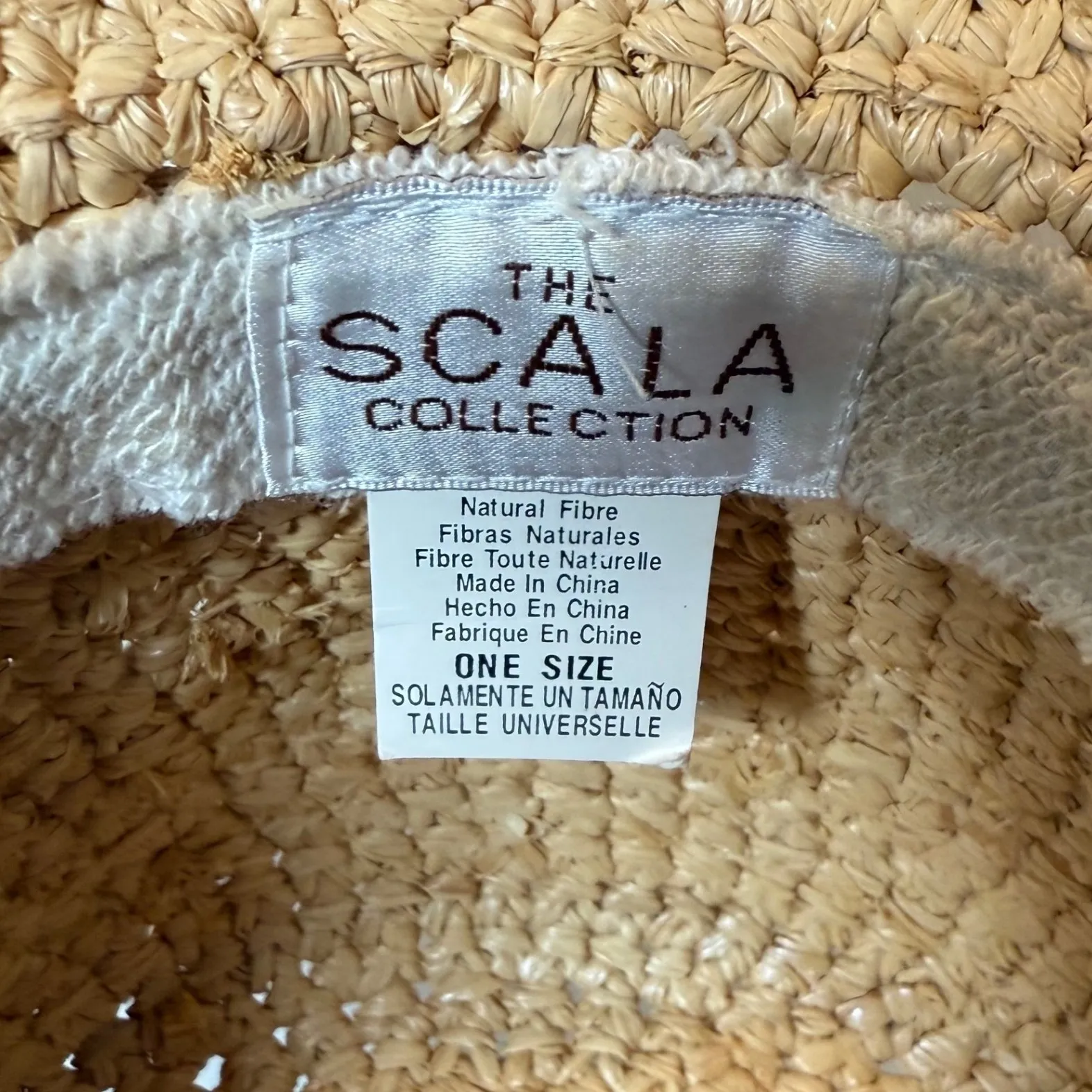 Scala Collection Natural Fiber Straw Hat Wide Brim Sun Hat Tan - Image 5