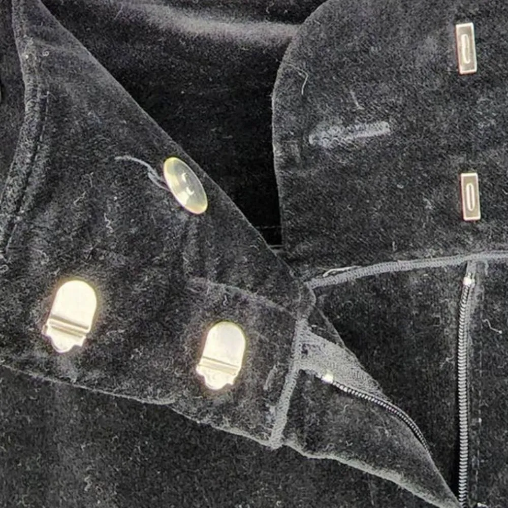 Harve Benard Black Velvet Capri Wide Leg Pants Size 8 - Image 5