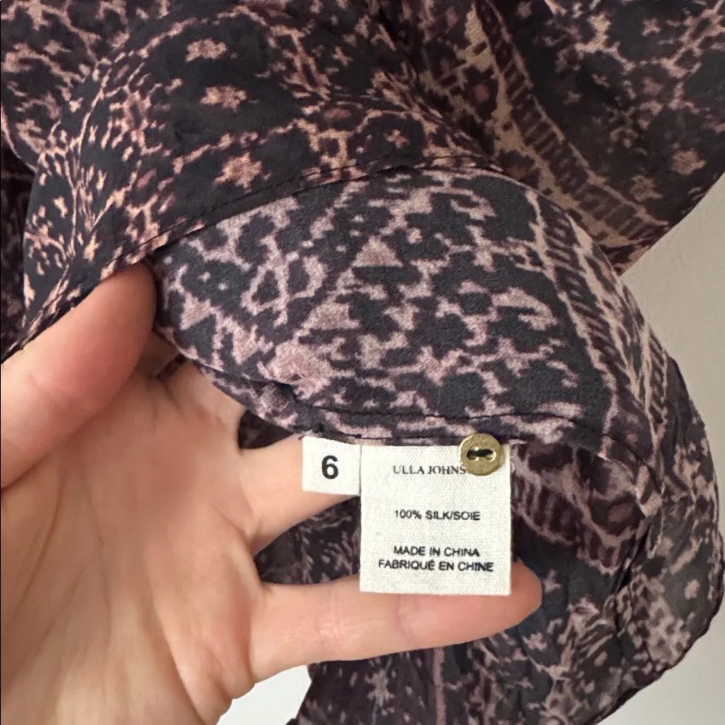 Ulla Johnson 6 Pía Silk Rouched Blouse in Earth - Image 6