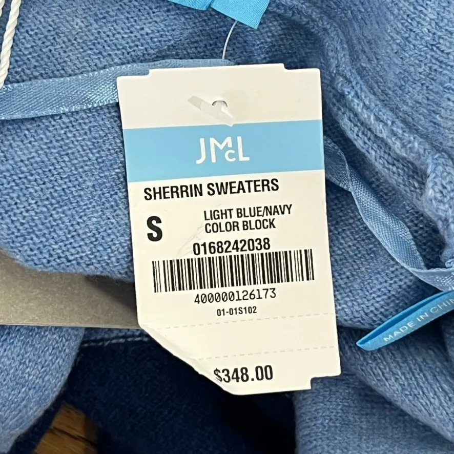 J‎ Mclaughlin Sherrin Cardigan Sweater Small Cashmere Long Sleeve Duster Blue - Image 4