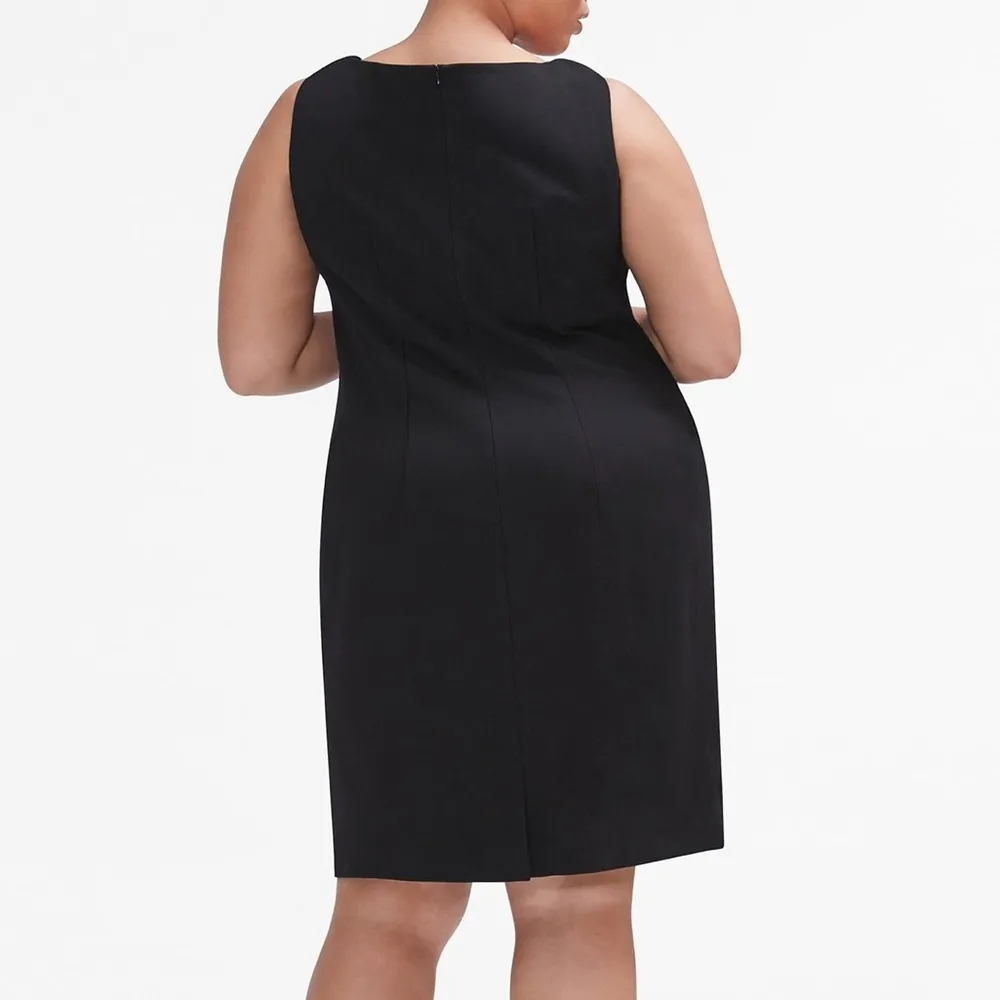 NWT MM LaFleur Size 14 Black Lydia Sheath Dress Stretch Office Neutral High Neck - Image 11