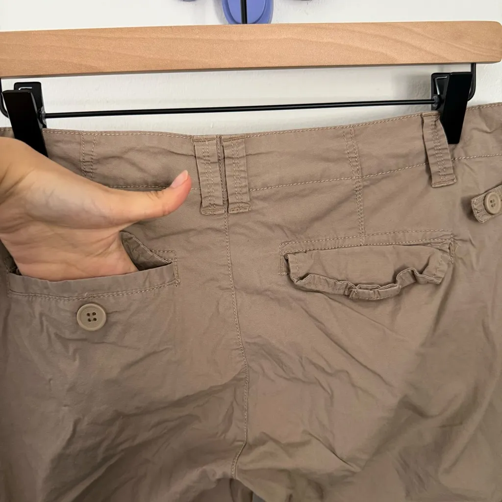 90s Y2K Size 9 Cargo Skater Shorts Grunge Tomboy 2000s Khaki Utility Indie Gorp - Image 5