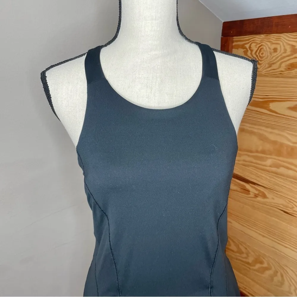 All In Motion Train Knit Black Racerback Tennis Dress Bike Shorts Extra Small - Image 9