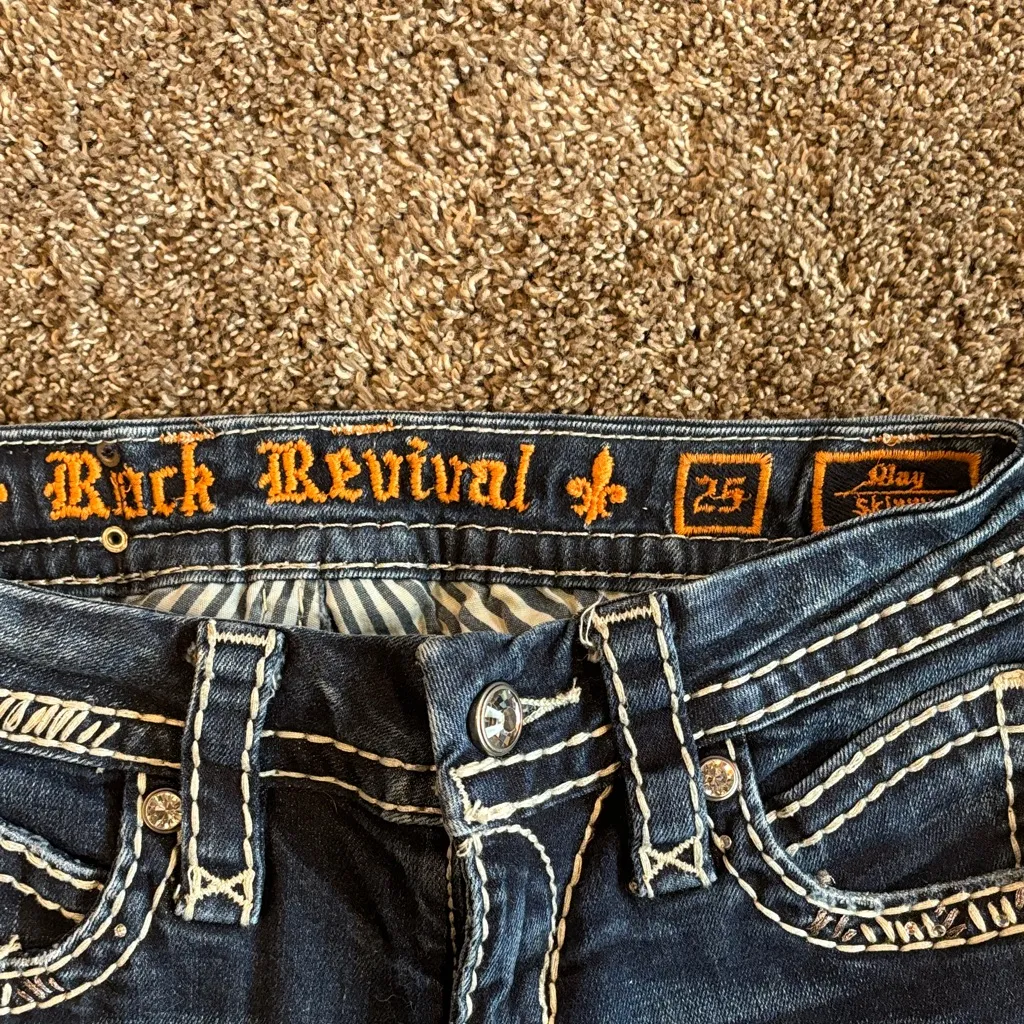 Rock Revival Women's Indigo Skinny Jeans - Image 2