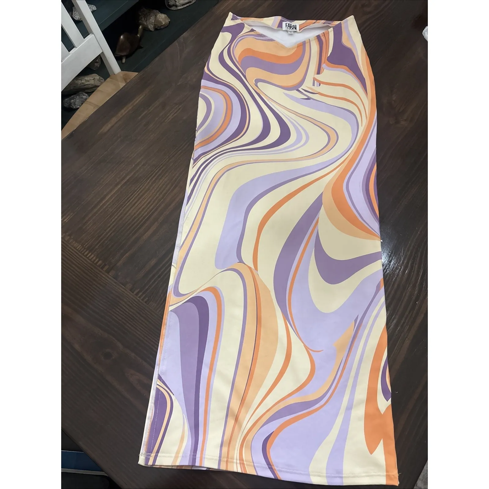 Farai London X Revolve Joelle Maxi Skirt Swirl Small - Image 2