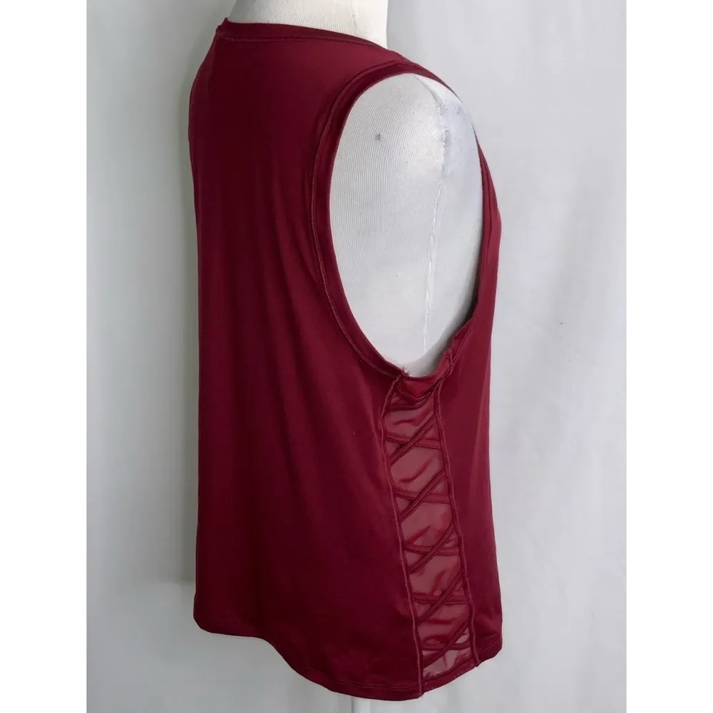 Victoria Secret Burgundy Sport Athletic Yoga Running Sleeveless Tank Top SP NWT - Image 6