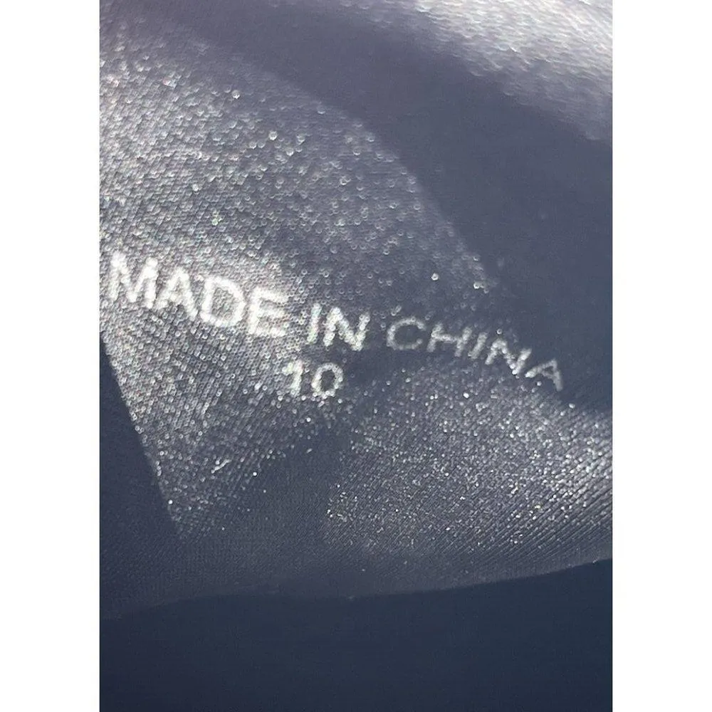 J Slides Womens Size 10 West Beige Black Leather Platform Lace - Image 8