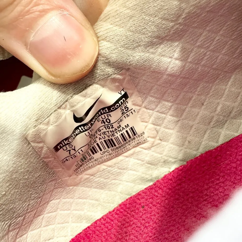 Nike Air Women Max 2011+ White Pink Running Shoes Size Y7/Women 9 - Image 6