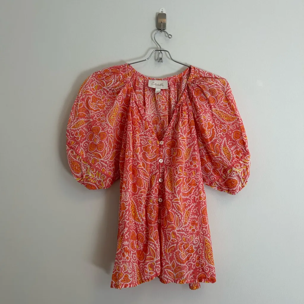 Cleobella  Layla Blouse in Blossom Block Print size Small (S) - Image 2