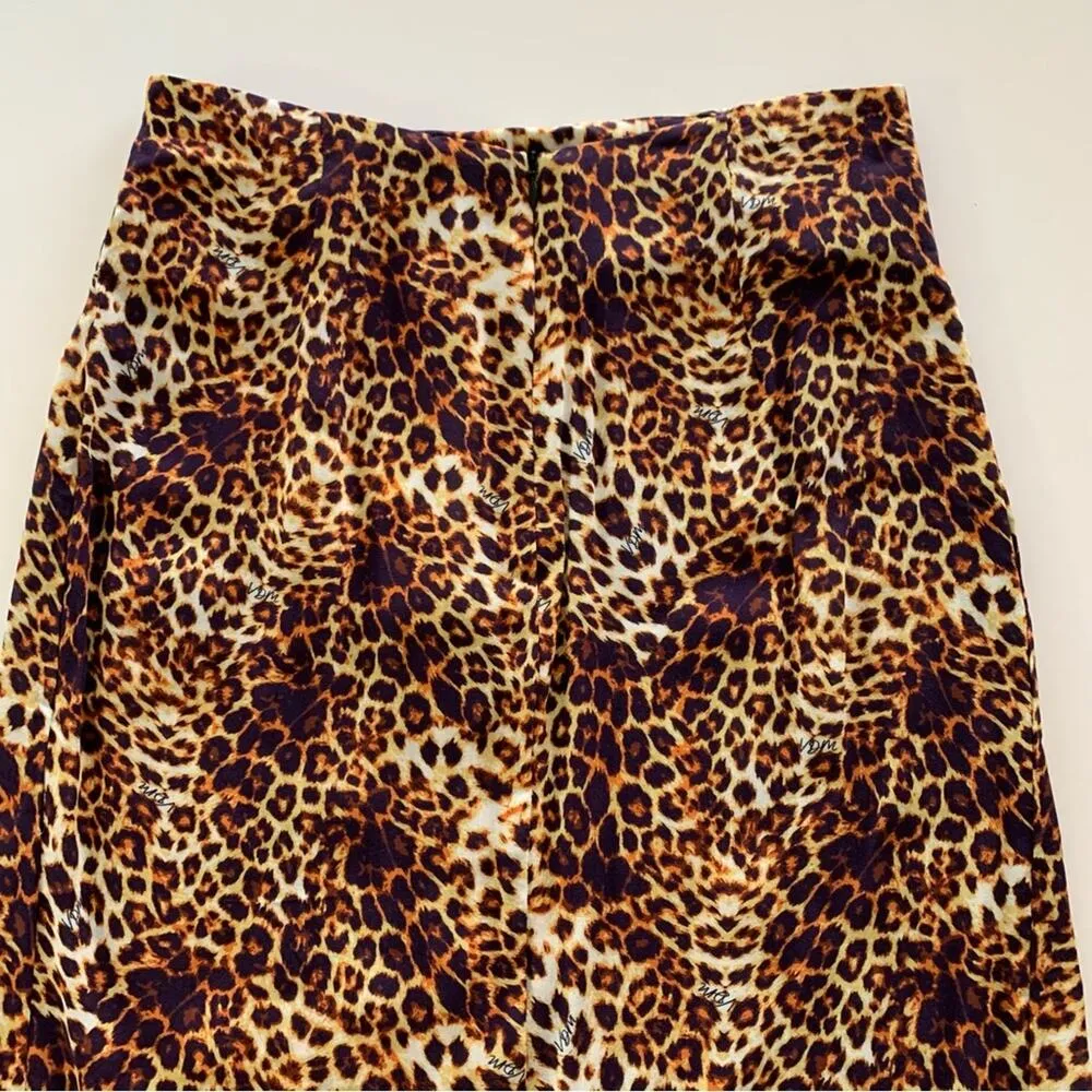 VDM The Label Revolve Stassie Leopard Print Skirt Swim Coverup Women's Small Brown - Image 7