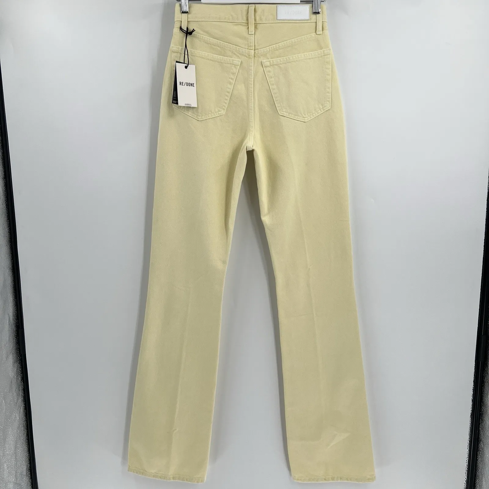 Re/Done 70s Bootcut Jeans Women's Size 25 High Rise Button Fly Maize Yellow NWT - Image 6
