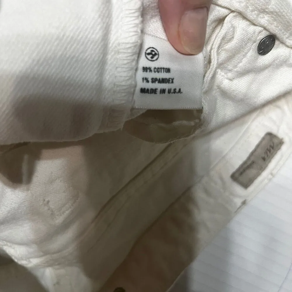 Big Star Mia Boot Cut Jeans White Denim Cotton Stretch Women's 30R raw hem - Image 10