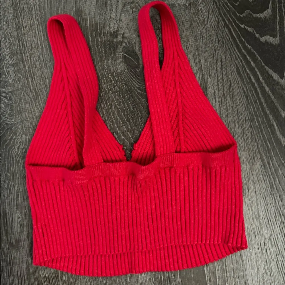 Red sweater crop top Size M - Image 2