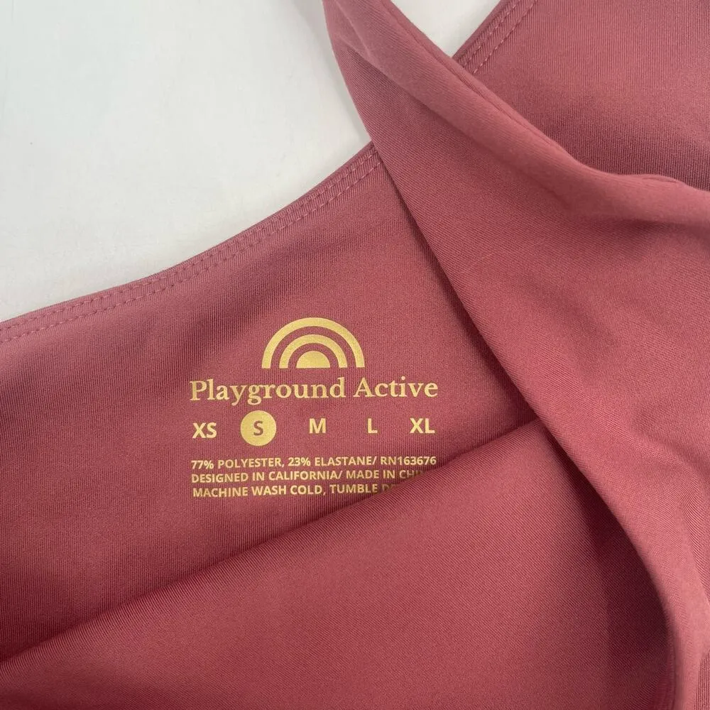 PLAYGROUND ACTIVE Tank Sports Bra Size Small One Shoulder Cali Cropped NWT Gym - Image 5