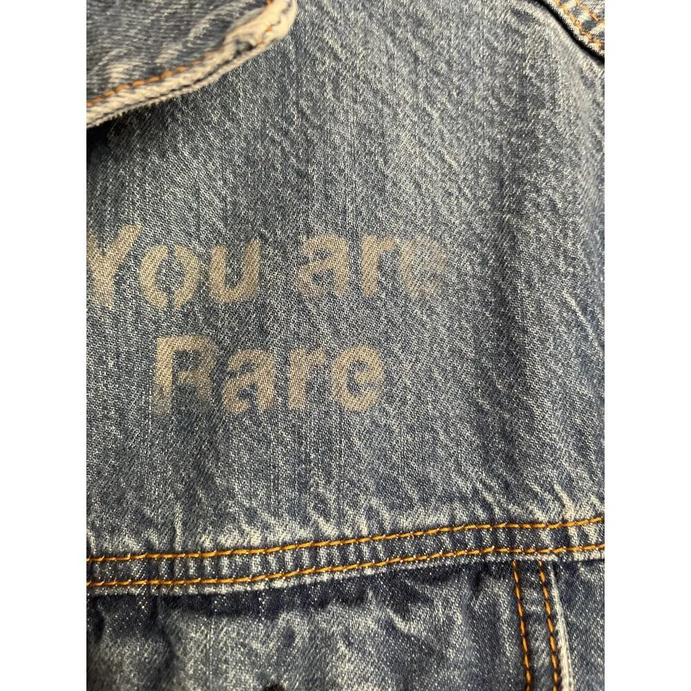 Abercrombie and Fitch oversized trucker jacket size small - Image 2