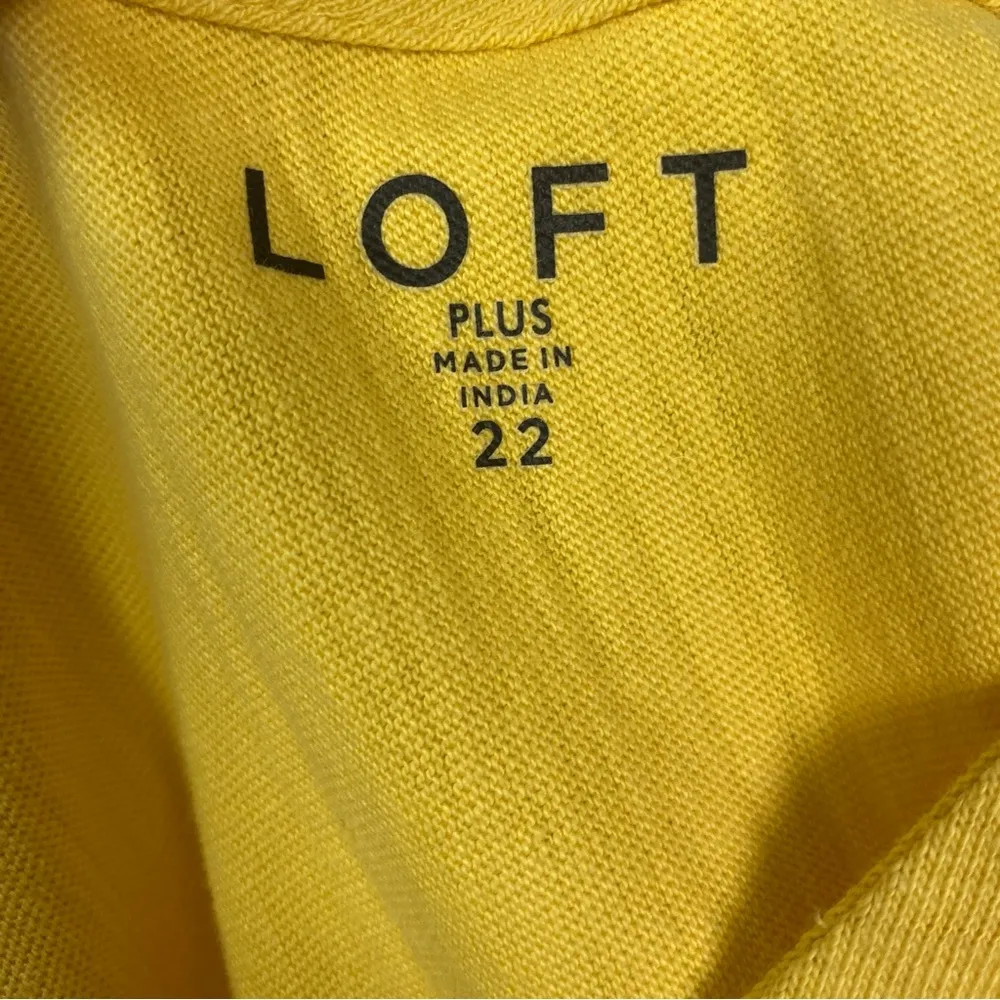 LOFT Plus Yellow Cotton V Neck Romper Sz.22W NWT - Image 7