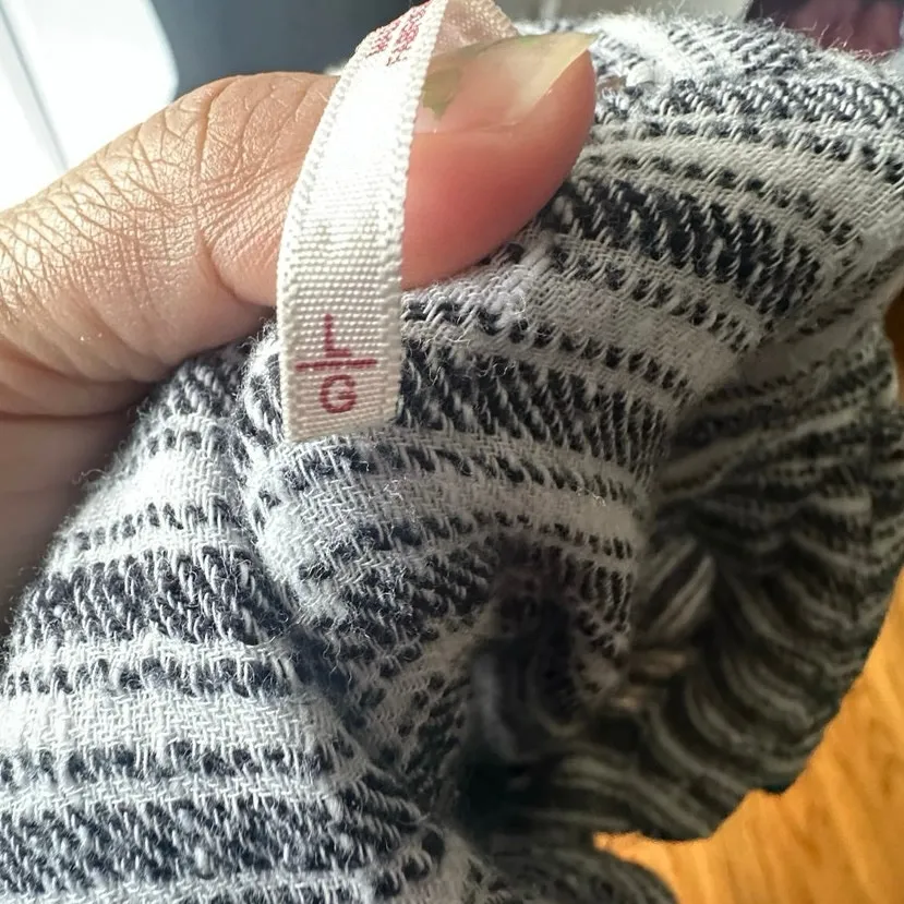 Free People Lust For Life Striped Long Sleeve Crop Top – Size L - Image 3