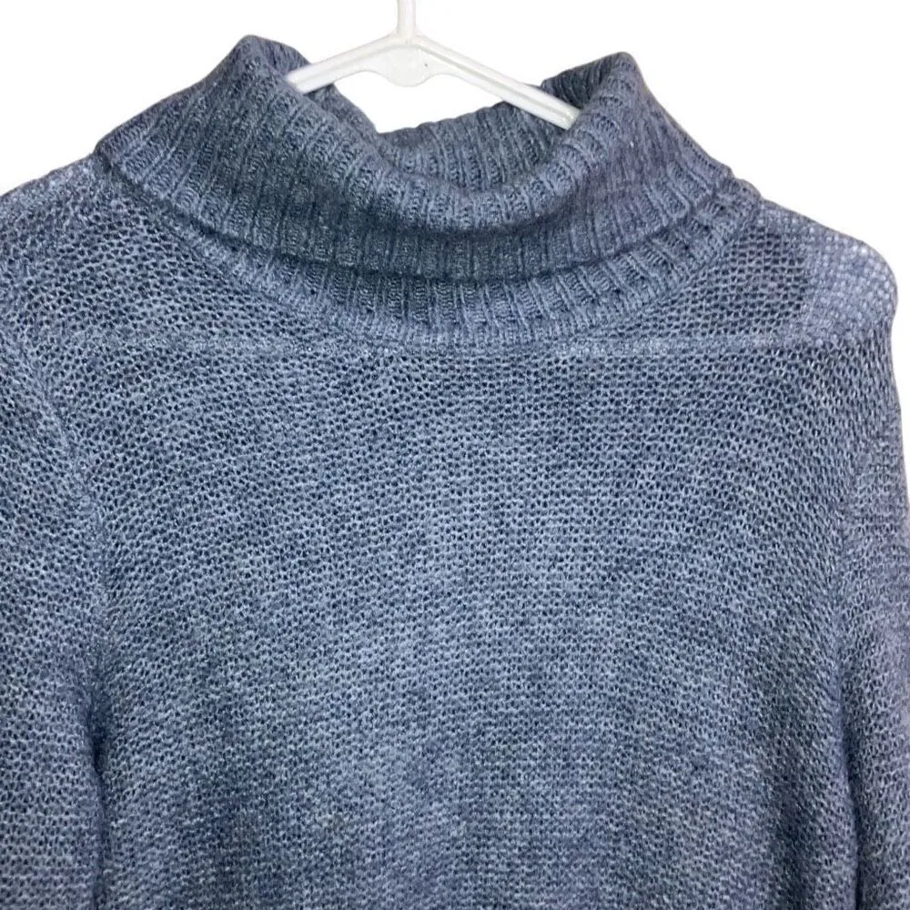 515. Abercrombie & fitch blue turtle neck split back tunic sweater - Image 2