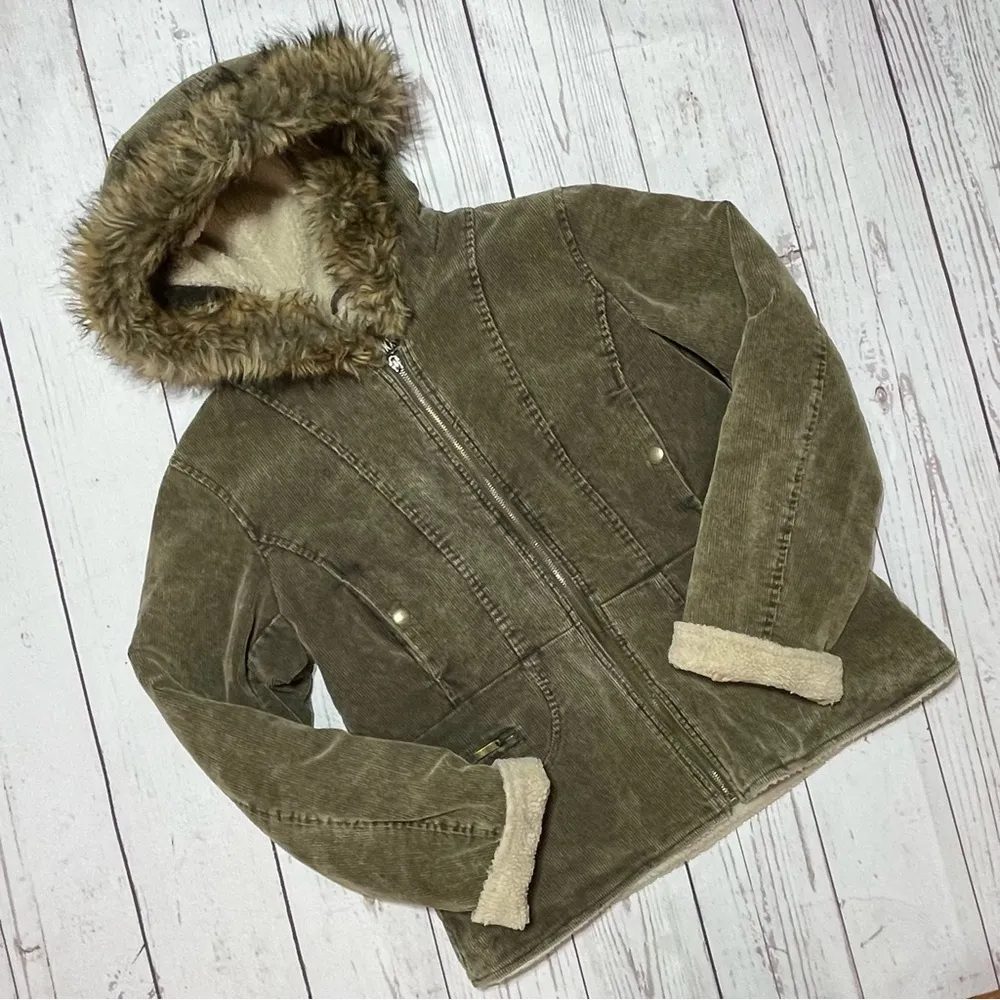 B.Moss Hooded Coat Size Large - Image 8