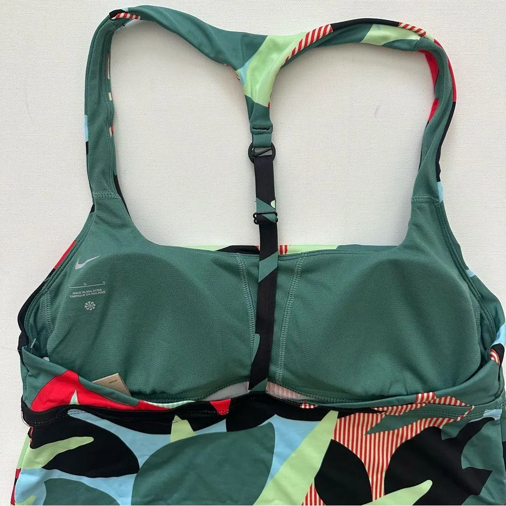Nike Floral Jungle Square Neck Swim Tankini Size L - Image 9