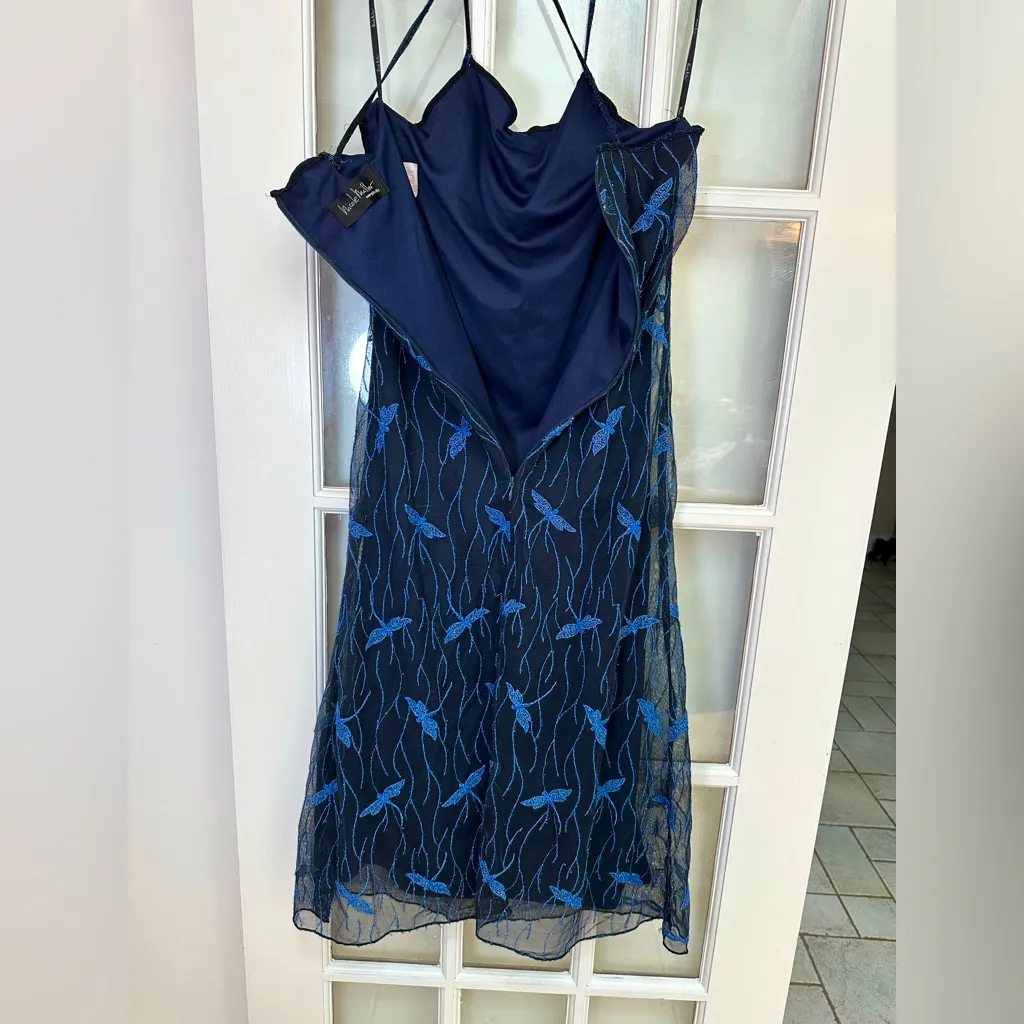 Vintage Nicole Miller Y2K 90’s MidSummer Nights Dream Dragonfly Dress Size 14 - Image 5