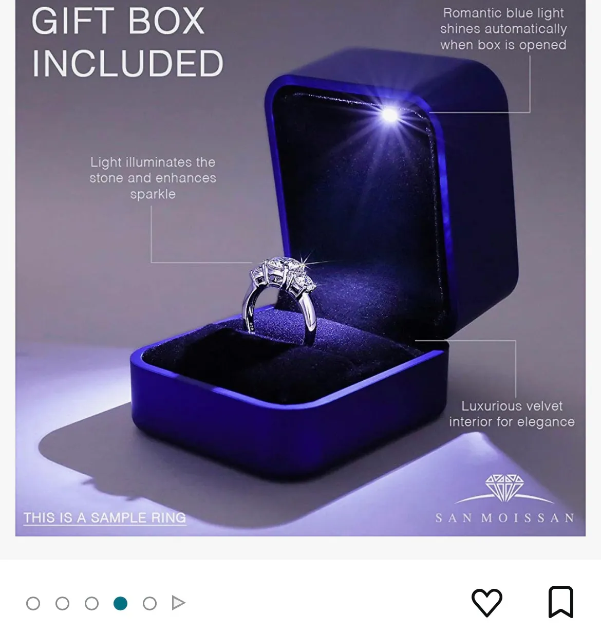 Engagement/Wedding Ring Silver - Image 9