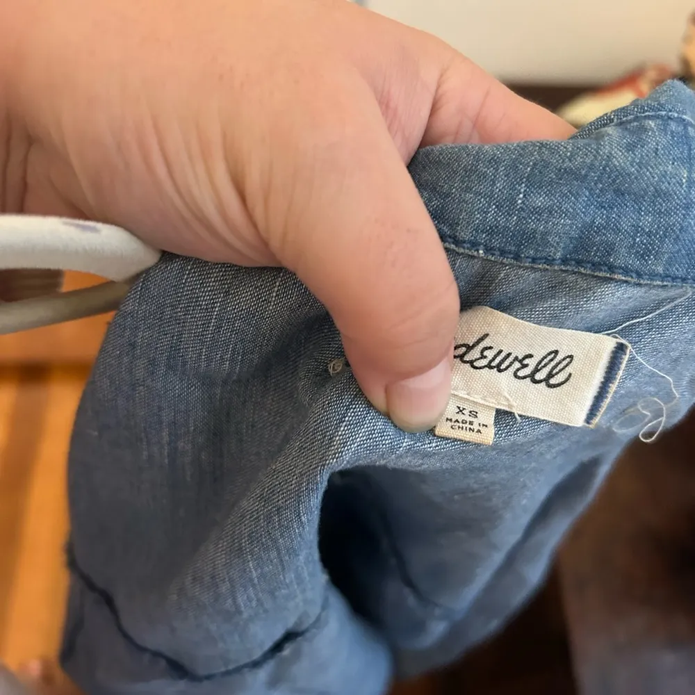 MADEWELL DENIM SLEEVELESS TIE FRONT TOP - Image 5