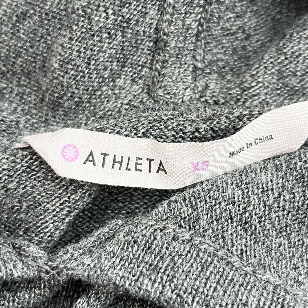 Athleta Merino Wool‎ Nopa Hooded Sweater in Heather Gray, Size XS - Image 4