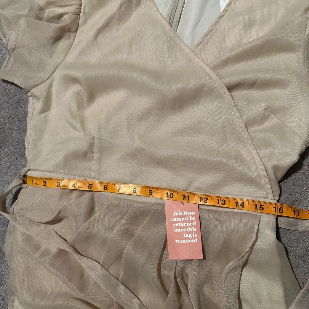 Ivy City Co Lillie dress gold L v - Image 11