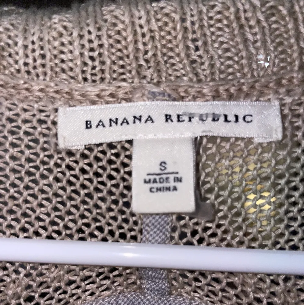 Banana Republic Cardigan Sweater Womens Small Linen Knit Y2K Old Money Preppy - Image 3