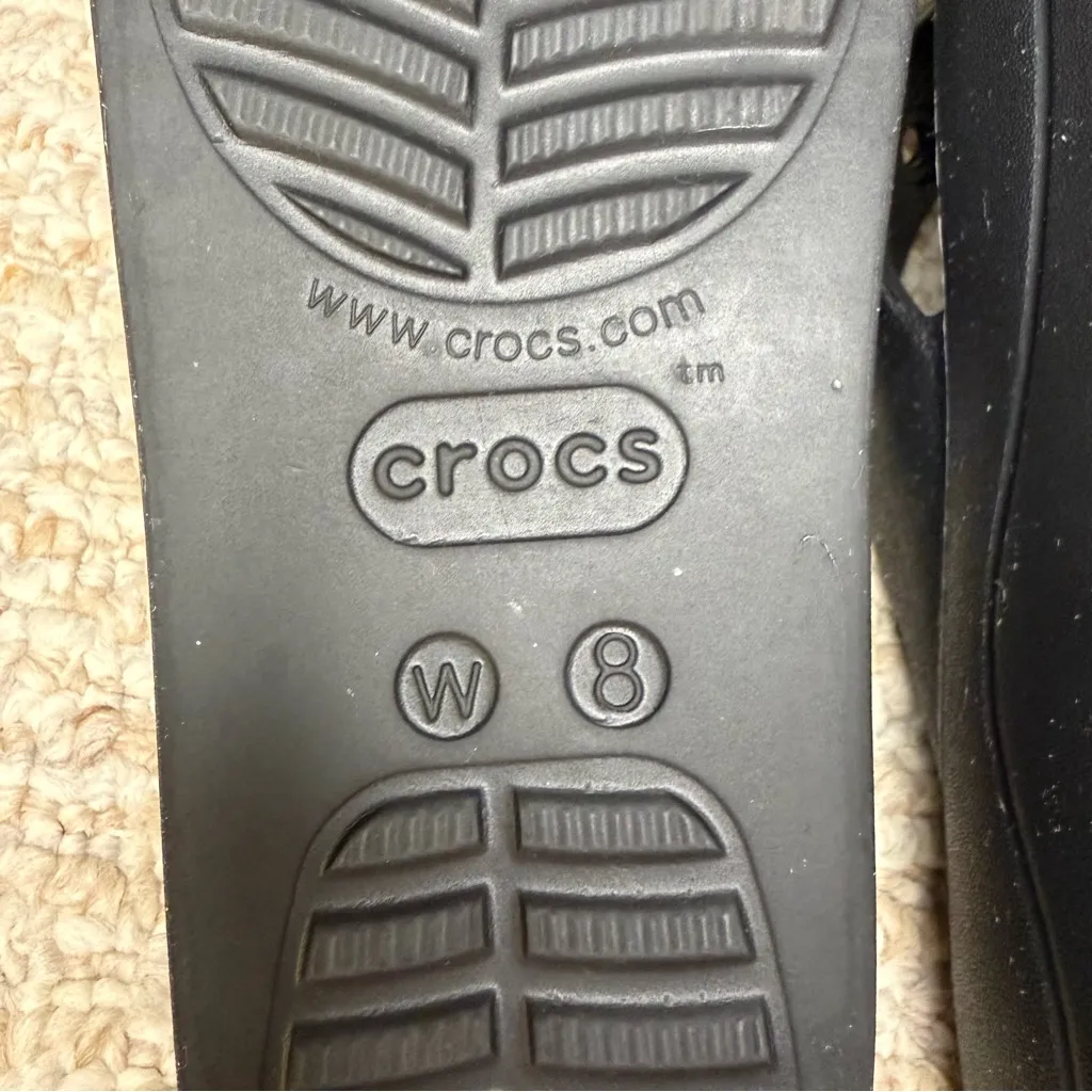 CROCS Baya Platform Flip in Black Women’s Size 8 Lightweight Slip-On Flip Flops - Image 9