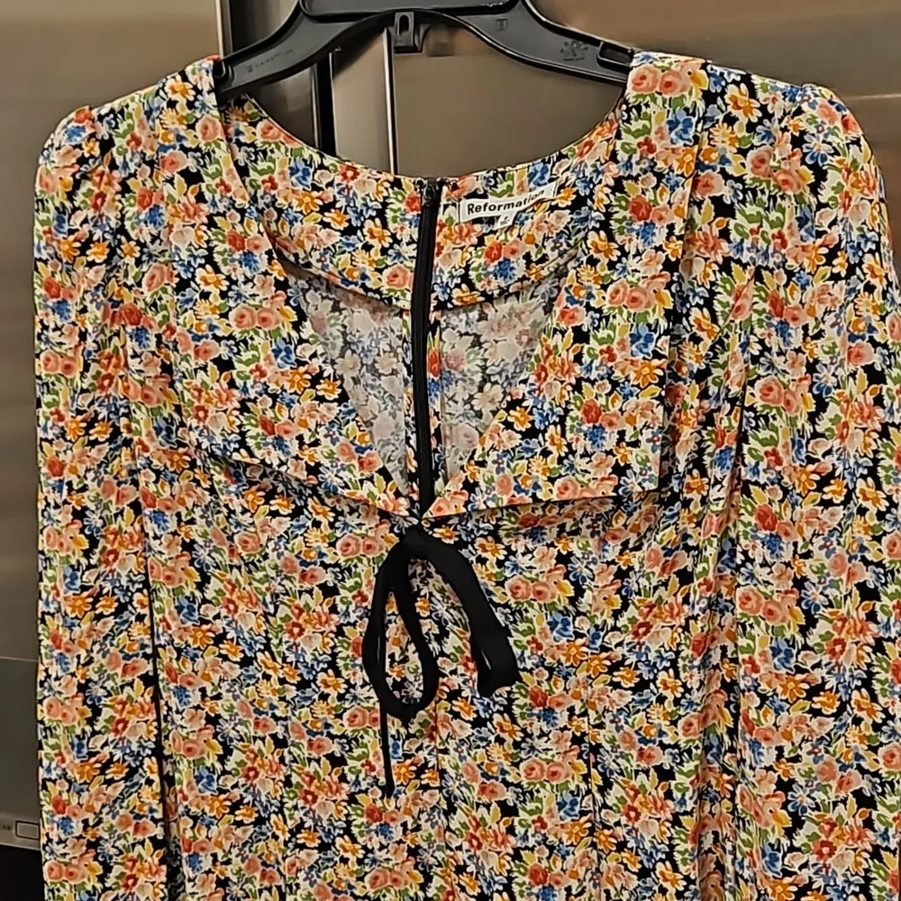💕REFORMATION💕 Mavis Dress ~ Trix Multi-Color Floral Print 8 NWOT - Image 14