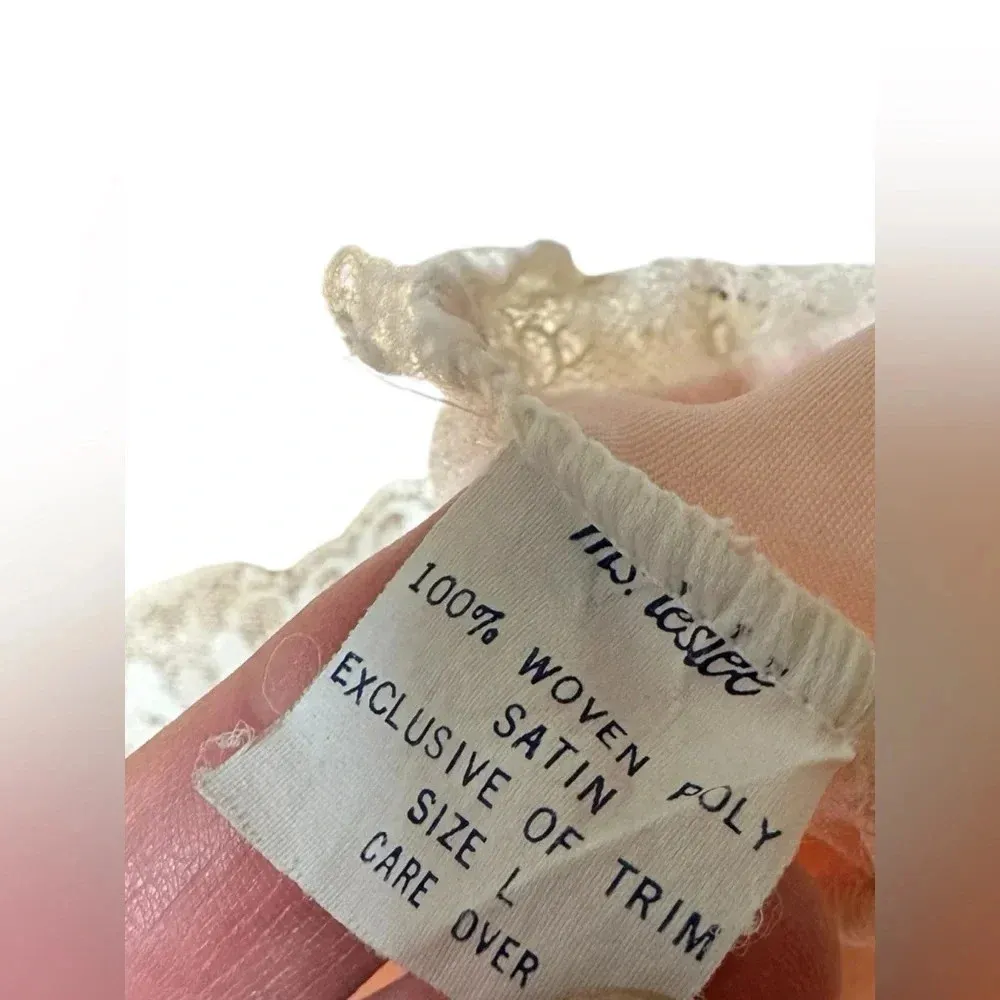 Vintage Ms. Leslee Pink Teddy Bodysuit Romper French Cut Tagged Large Fits Small - Image 4