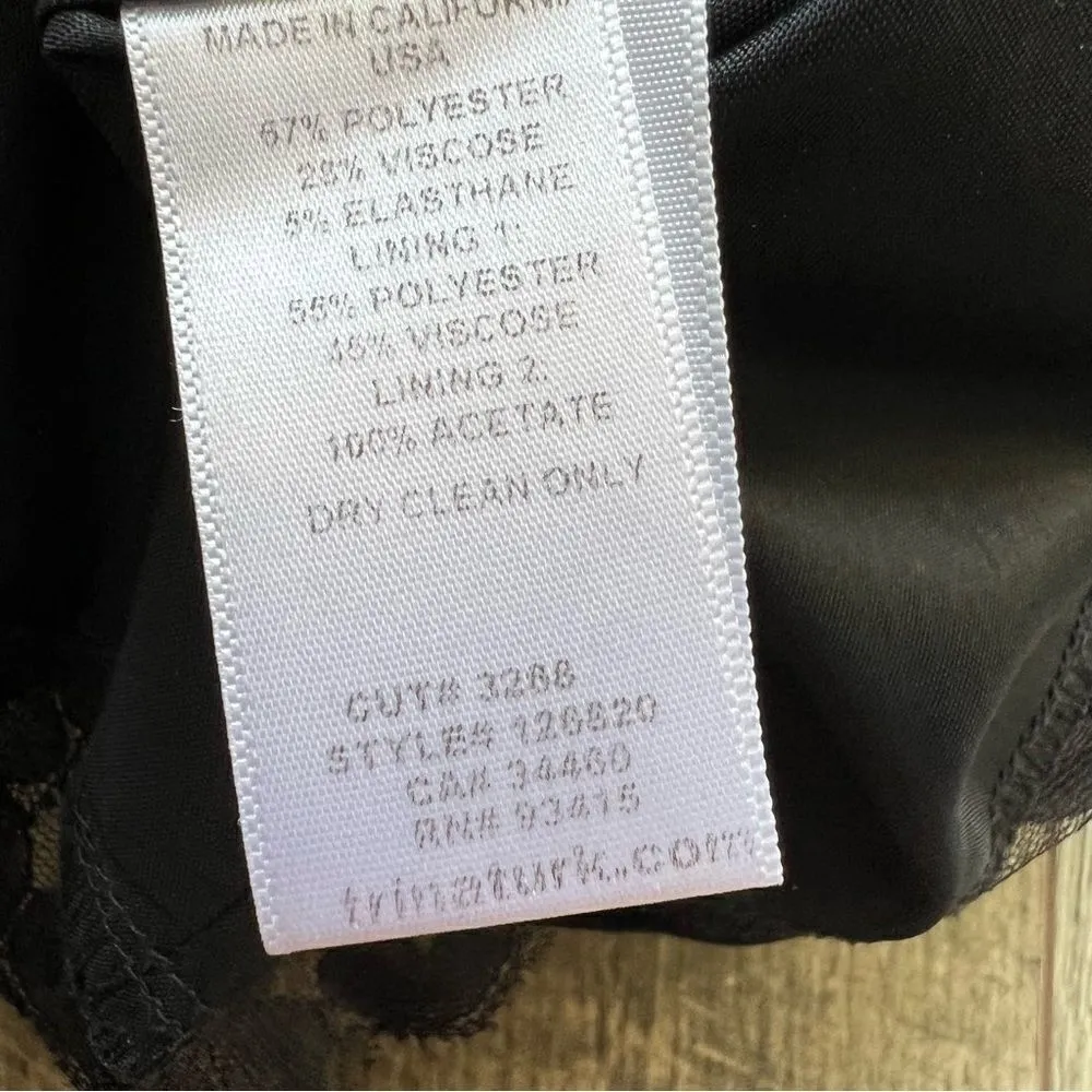 Trina Turk Button Front Black Pencil Skirt Size 6 - Image 13