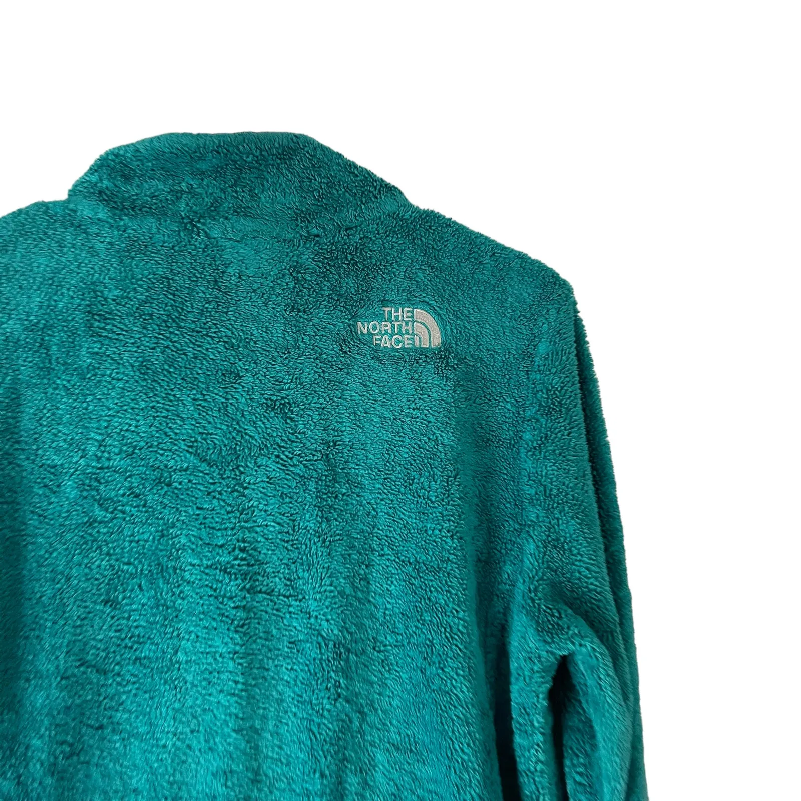 The North Face Women's‎ Size Small Green Fleece Fuzzy Full Zip Sweater - Image 9