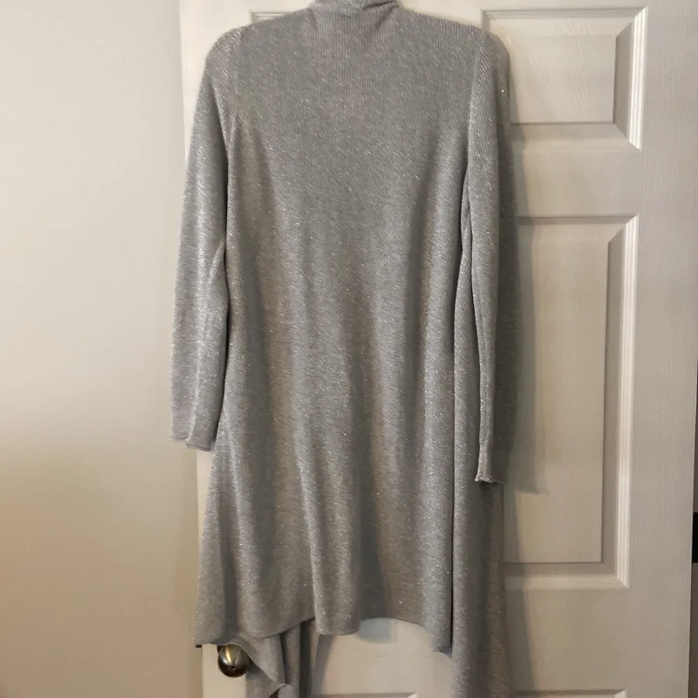 Midnight Velvet Cardigan size XL excellent condition length 37” color silver - Image 5