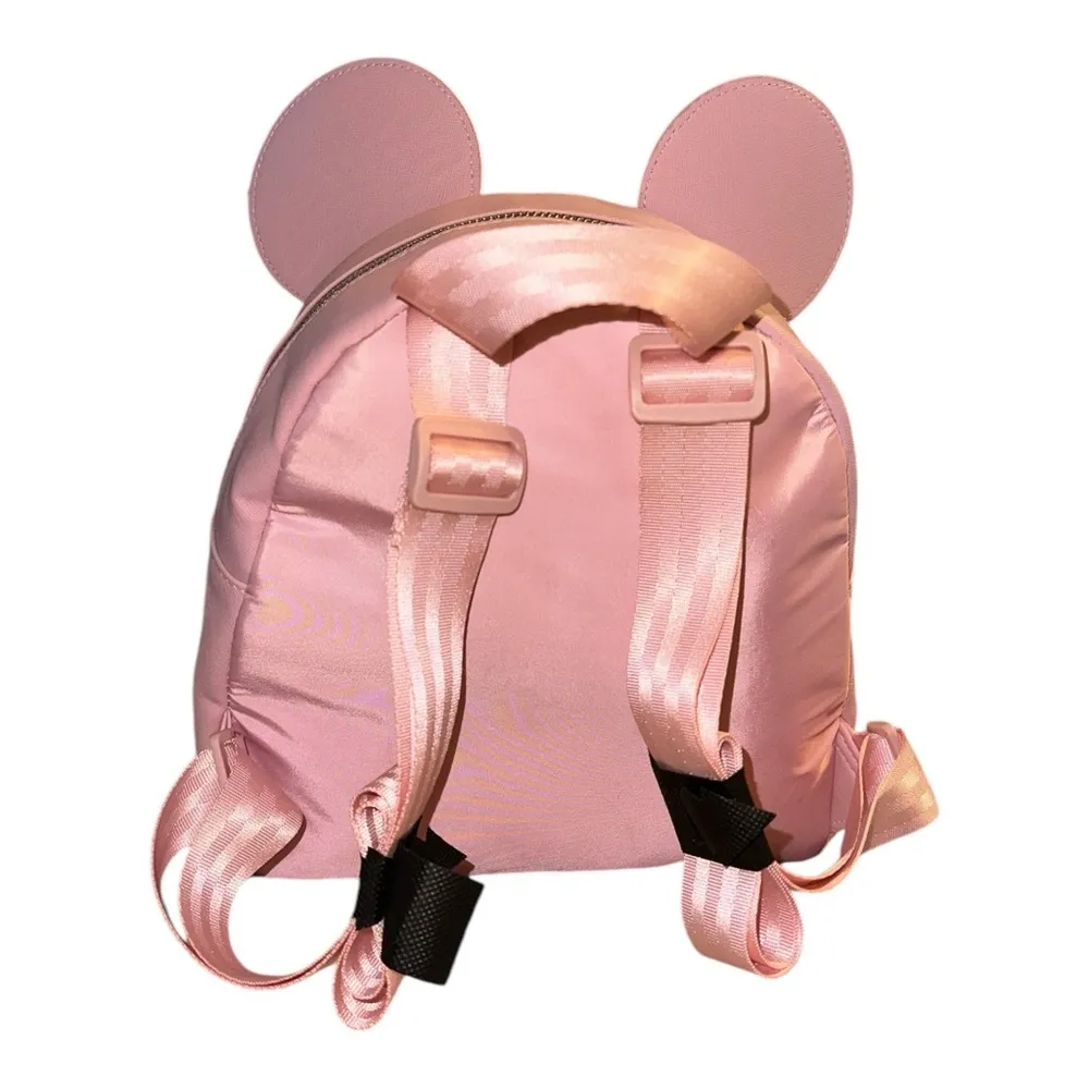 Extremely Rare Disney Minnie Mouse Backpack Glitter Bow Ears Light Pink NWOT - Image 4