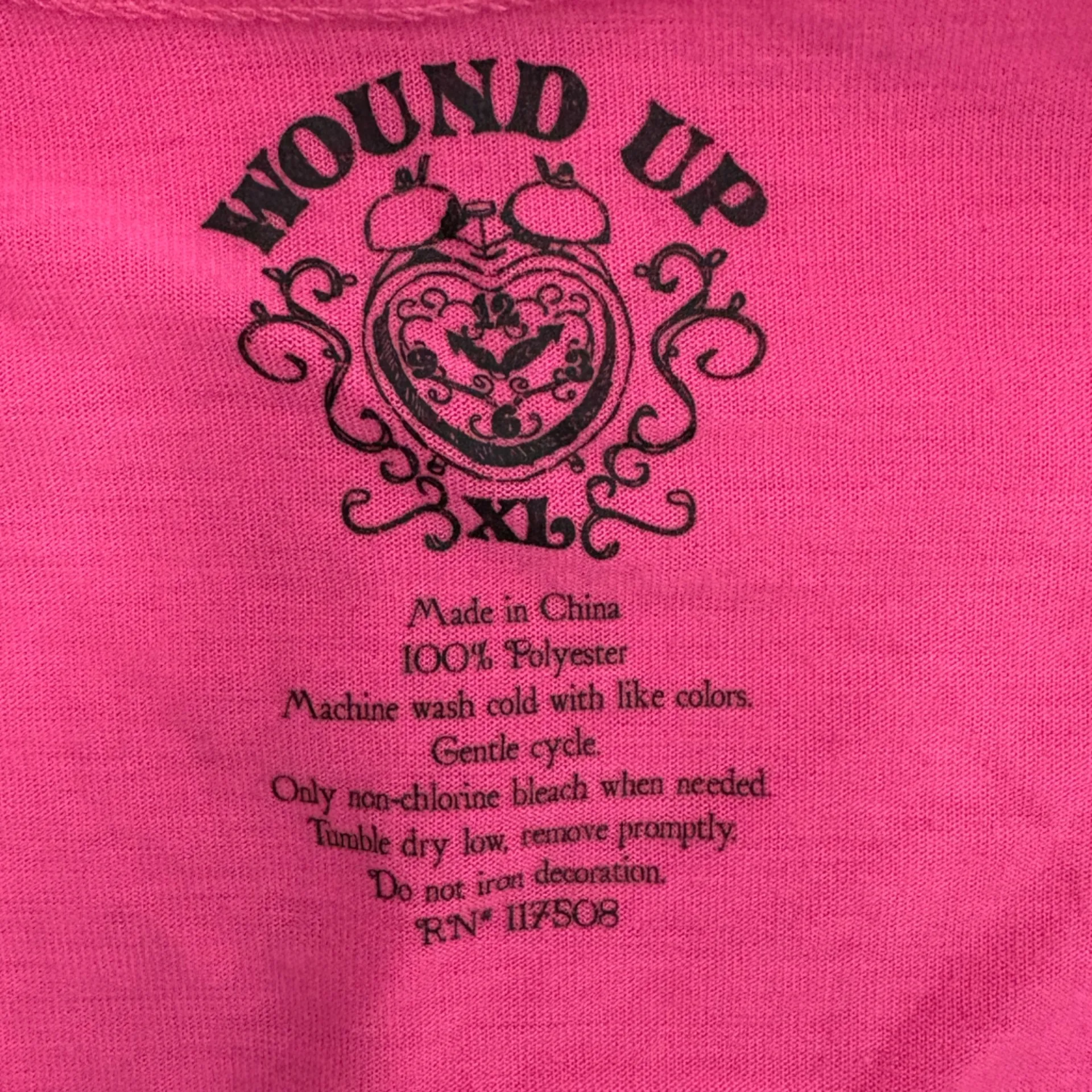 Hot Pink Strappy Top with Black Graphic Love Vibes XL - Image 7