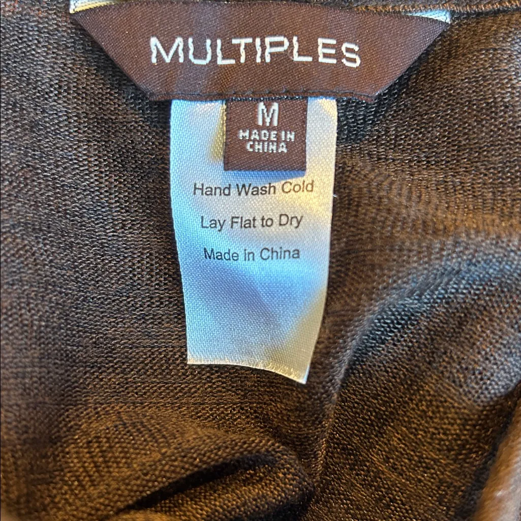 MULTIPLES fringe sweater poncho - Image 4