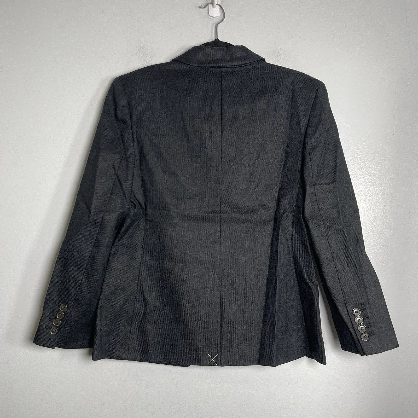 J.CREW Petite Alexandra Blazer in Stretch Linen Blend Size 10P Black NEW CI489 - Image 5