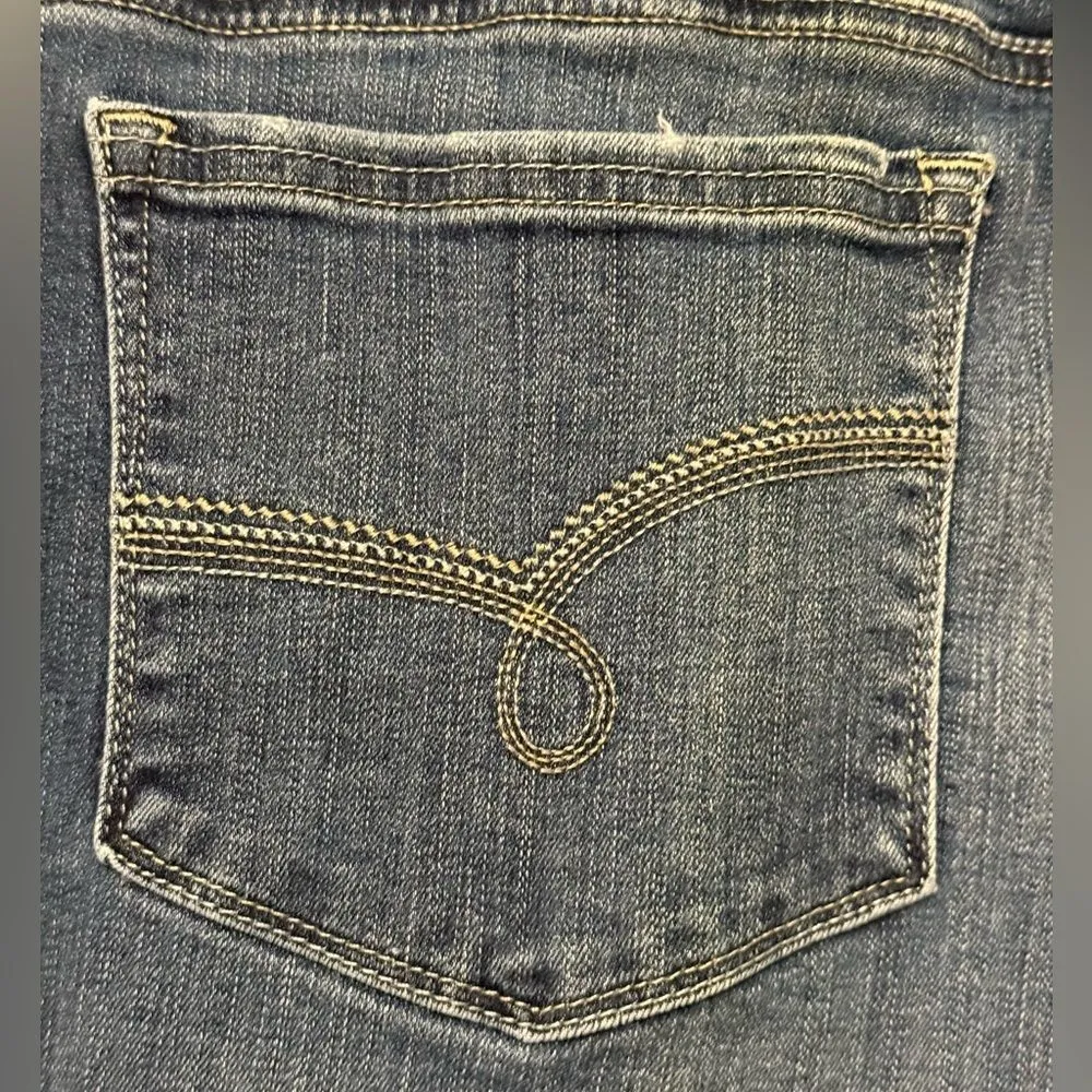 Riders By Lee MidRise Bootcut Denim Blue Jeans Distressed Size‎ 16 - Image 6