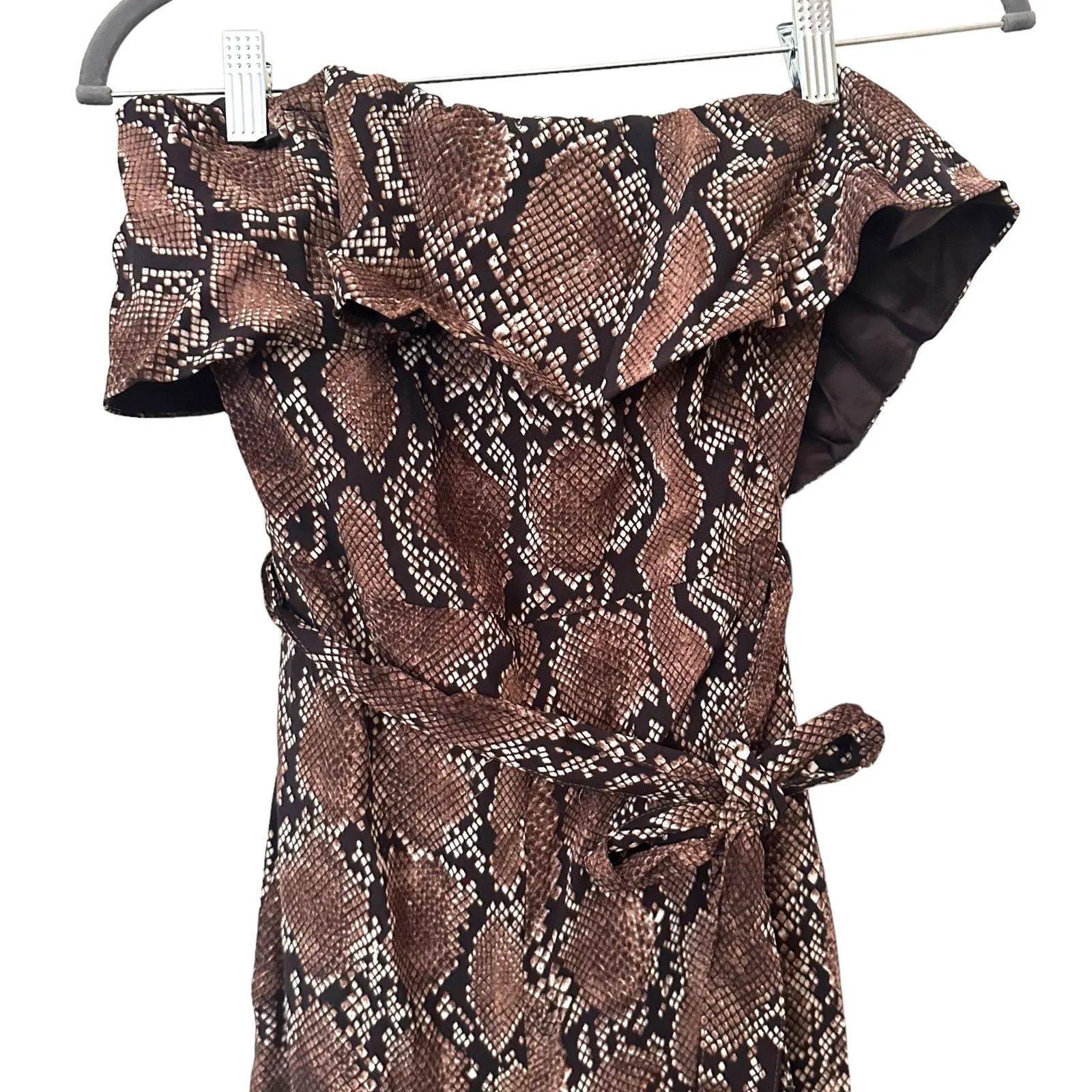 ARITZIA Babaton‎ Snake Print Sleeveless Jumpsuit Sz 2 - Image 5