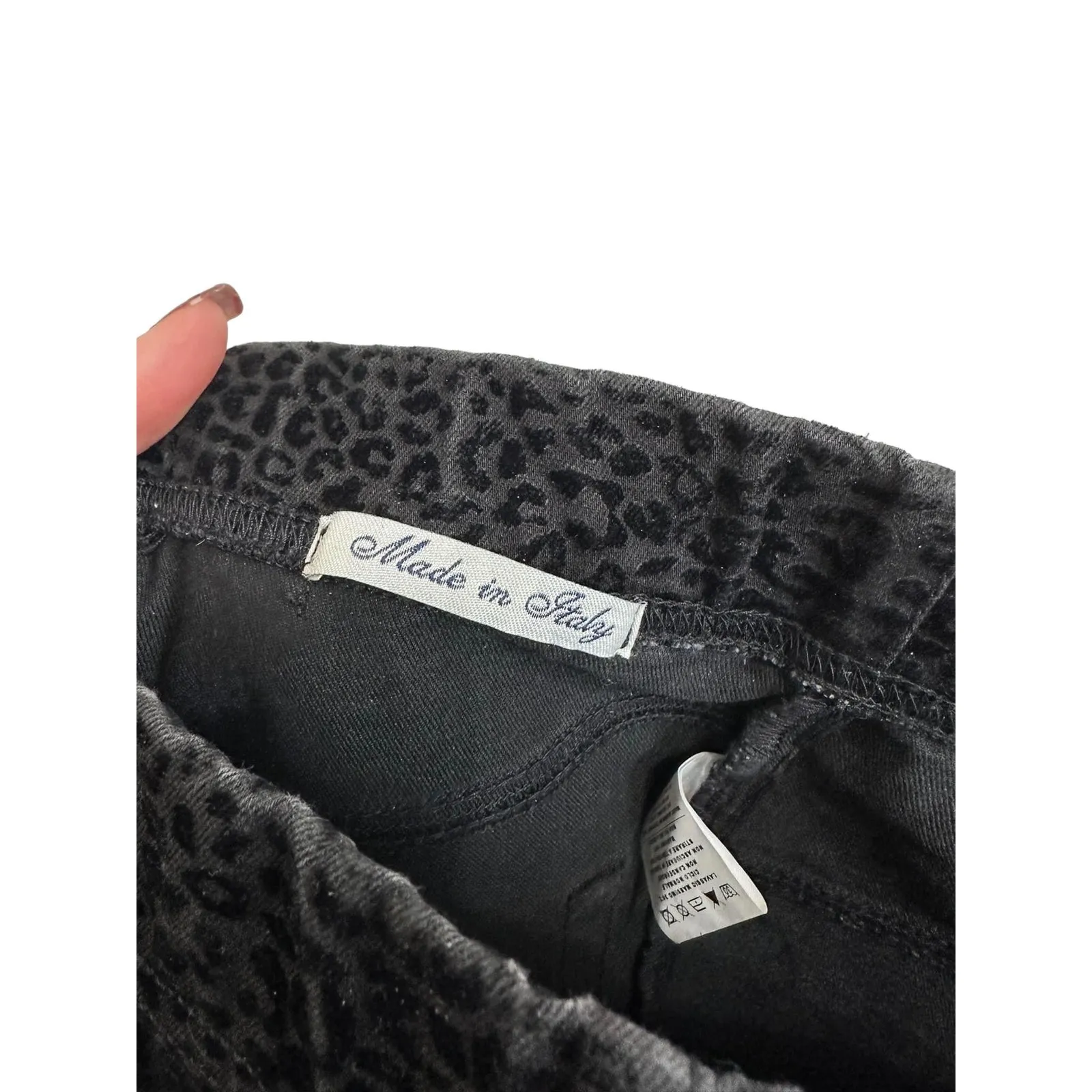 Femi Made in Italy Leopard Gray Jegging Pull On Pants Size‎ 40 Size undefined - Image 6