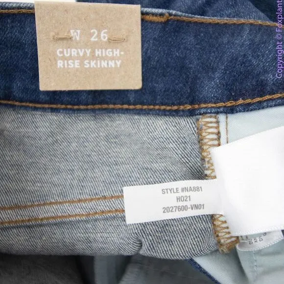 NEW Madewell Curvy‎ High-Rise Skinny Jeans in Lanette Wash, 26 - Image 16