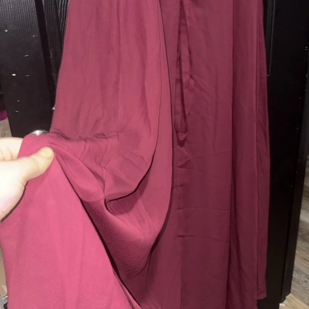 Elegant Burgundy Wrap Dress Red Size 16W - Image 5