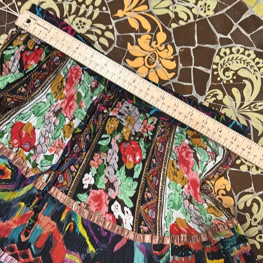 TRAVELSMITH FESTIVE MAXI SKIRT SZ: L Black Size L - Image 4